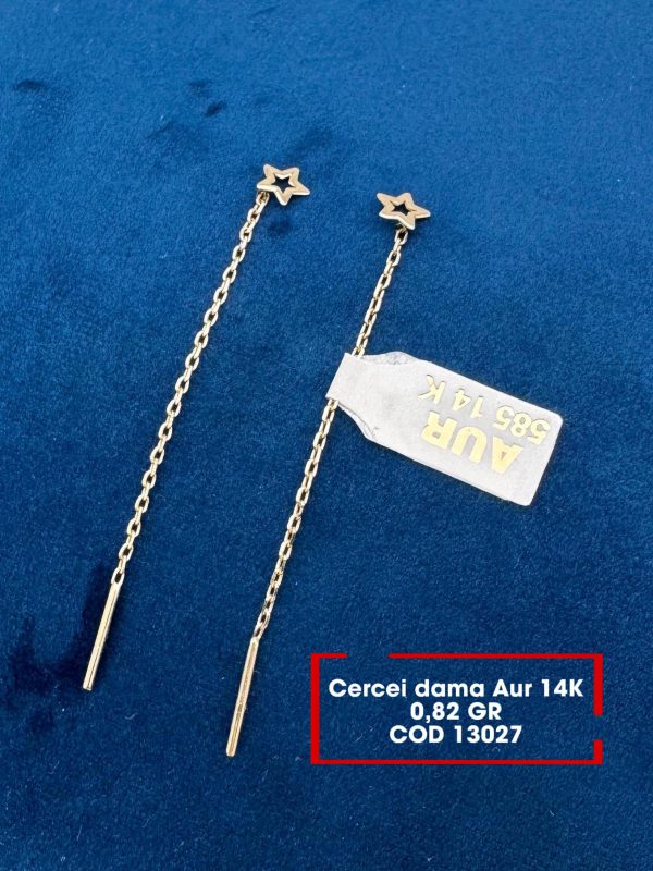 Cercei Dama 14k 0.82Gr.