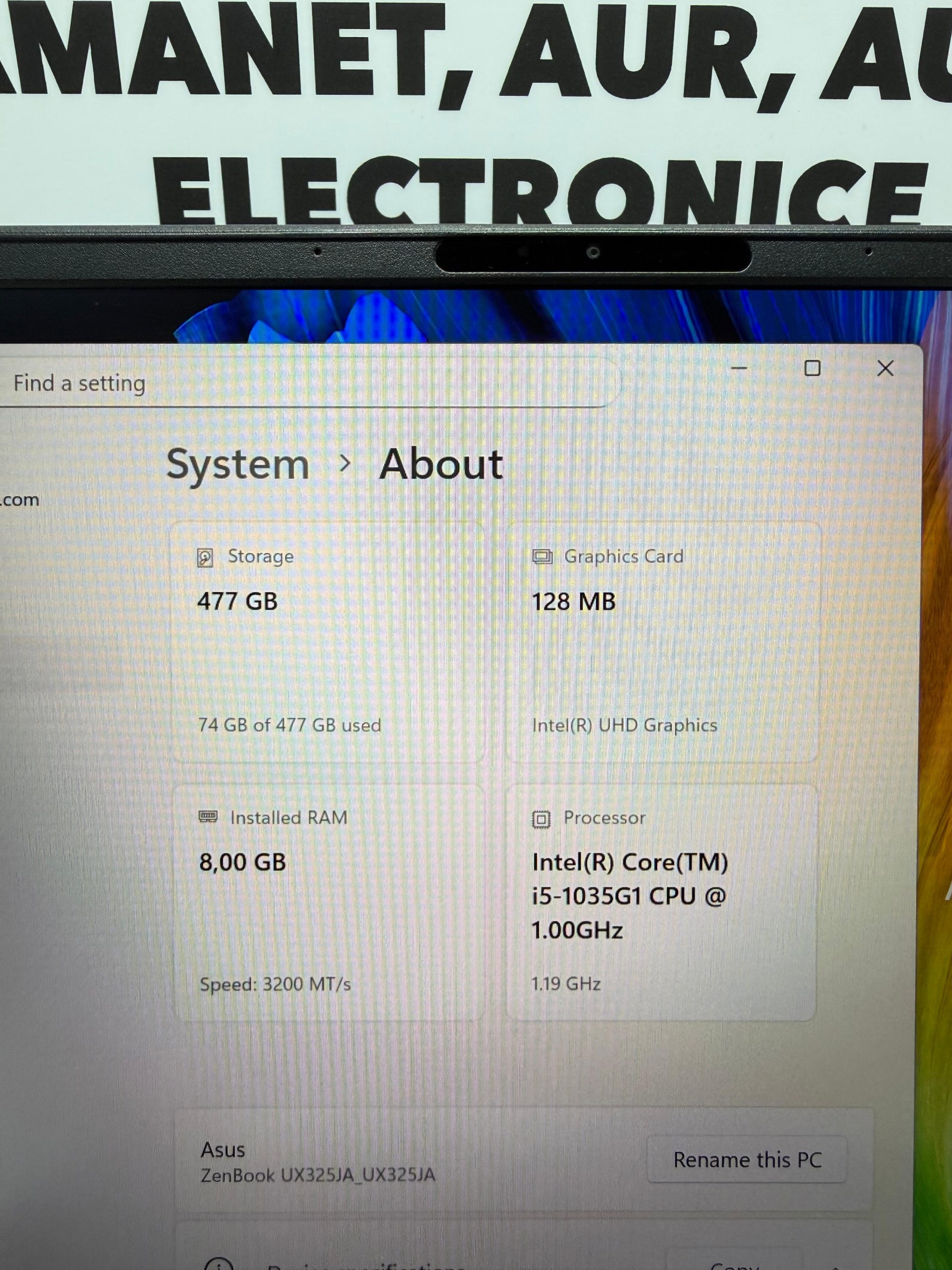 Asus ZenBook UX325J - imagine 4